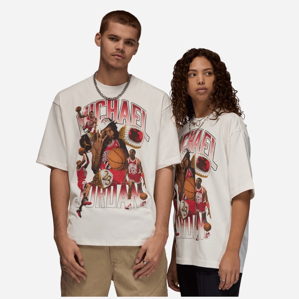 Jordan Michael Jordan mens Graphic T-Shirt L Oversized‎ Cotton Baggy  NEW